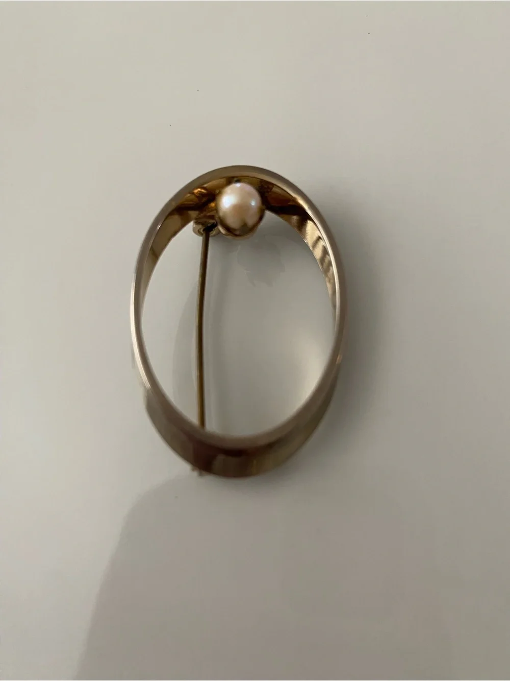 Gold Geometric Vintage-Style Brooch Pin